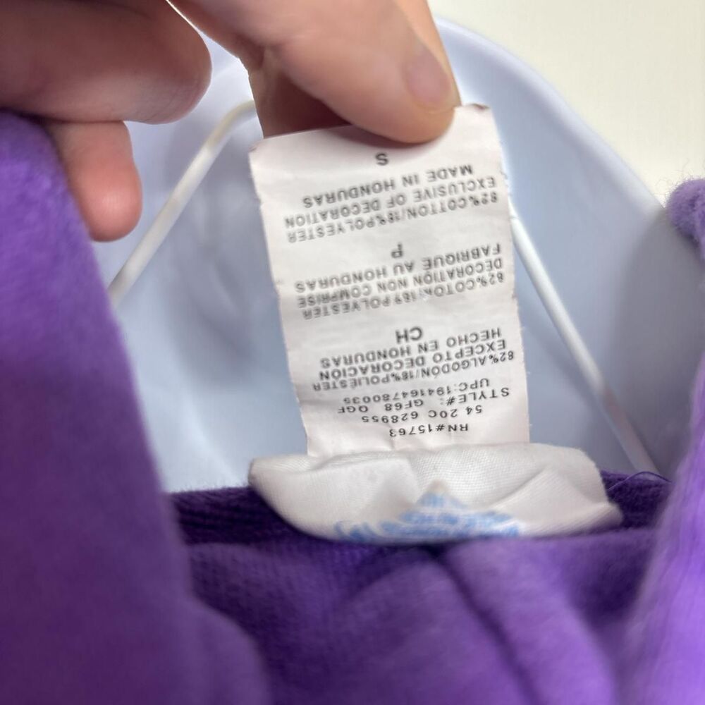 Champion Small Reverse Weave Purple Hoodie – Oversized Fit Embroidered Logo - Picture 7 of 7